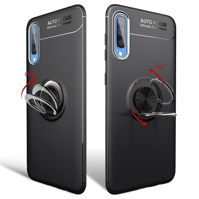NALIA Ringhülle für Samsung Galaxy A70 – Ring-Ständer 360° & für Magnet-Halter – GRIP360 (Mattiertes Silikon Case) – Marke aus Berlin Rose Gold NALIA Protective Hülle