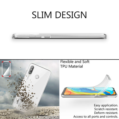 NALIA Handy Hülle für Huawei P30 Lite, 360 Grad Full-Cover Tasche Bumper Etui Transparent NALIA Transparente Hülle