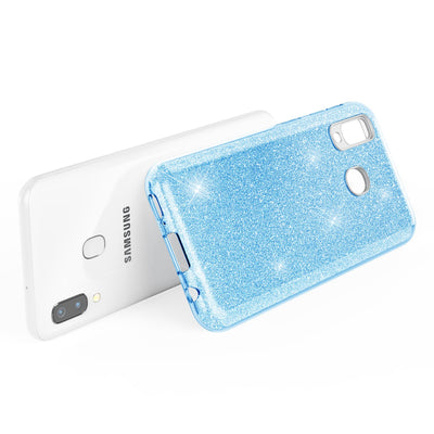 NALIA Glitzerhülle für Samsung Galaxy A40 – Funkelnder Glitzer-Look & Grip – SHINEPOP (Silikon Case) – Marke aus Berlin Türkis NALIA Protective Hülle