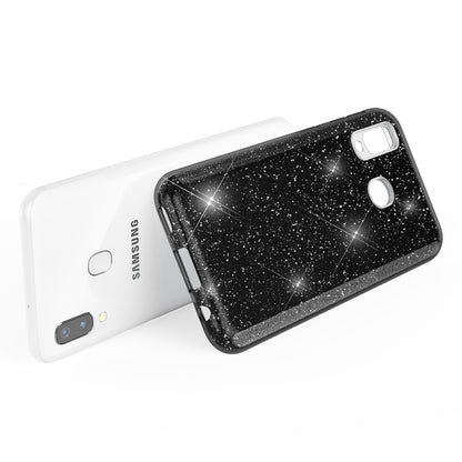 NALIA Glitzer Handyhülle für Samsung Galaxy A40, Diamant Schutzhülle Glitzer Handyhülle Schwarz NALIA Protective Hülle