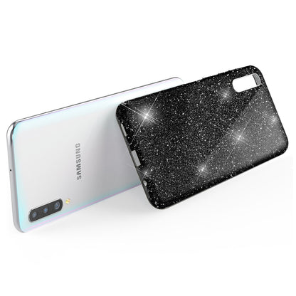 NALIA Glitzer Handyhülle für Samsung Galaxy A70, Diamant Schutzhülle Glitzer Handyhülle Schwarz NALIA Protective Hülle