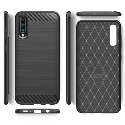 NALIA Silikonhülle für Samsung Galaxy A70 – Rutschfest & Matt – VORTEX (Gebürstete Optik & Carbon Design) – Marke aus Berlin Default Title NALIA Protective Hülle