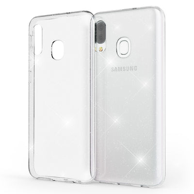 NALIA Glitzerhülle für Samsung Galaxy A20e – Funkelndes Silikon Case – DAZZLIN (Transparent & Stoßfest) – Marke aus Berlin Default Title NALIA Transparente Hülle
