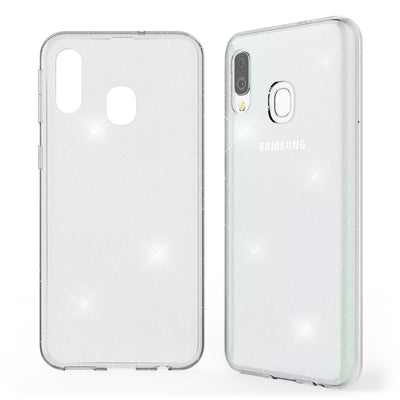 NALIA Glitzerhülle für Samsung Galaxy A20e – Funkelndes Silikon Case – DAZZLIN (Transparent & Stoßfest) – Marke aus Berlin Default Title NALIA Transparente Hülle