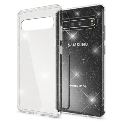 NALIA Glitzerhülle für Samsung Galaxy S10 5G – Funkelndes Silikon Case – DAZZLIN (Transparent & Stoßfest) – Marke aus Berlin Default Title NALIA Transparente Hülle