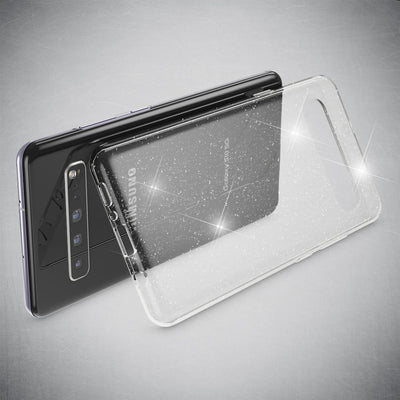 NALIA Glitzerhülle für Samsung Galaxy S10 5G – Funkelndes Silikon Case – DAZZLIN (Transparent & Stoßfest) – Marke aus Berlin Default Title NALIA Transparente Hülle