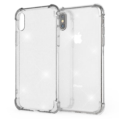 NALIA Glitzer Hülle kompatibel mit iPhone XS Max, Glitter Case Silikon Schutzhülle Strass Handy-Tasche Durchsichtig Dünn, Handyhülle Bling Cover Phone Bumper Soft Gummi Etui Weich Transparent NALIA Protective Hülle
