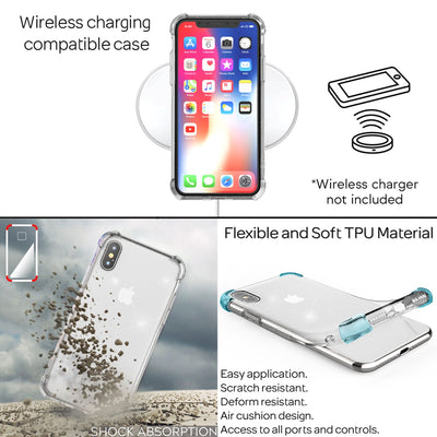 NALIA Glitzer Hülle kompatibel mit iPhone XS Max, Glitter Case Silikon Schutzhülle Strass Handy-Tasche Durchsichtig Dünn, Handyhülle Bling Cover Phone Bumper Soft Gummi Etui Weich Transparent NALIA Protective Hülle