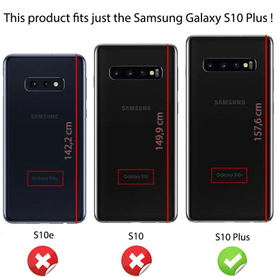 NALIA Panzerhülle für Samsung Galaxy S10 Plus – Ring-Ständer 360° & Magnet-Halterung Kompatibel – RINGDEFEND (Stoßfestes Outdoor Case) – Marke aus Berlin Schwarz NALIA Protective Hülle