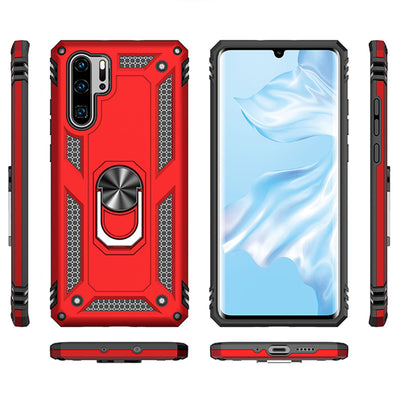 NALIA Panzerhülle für Huawei P30 Pro – Ring-Ständer 360° & Magnet-Halterung Kompatibel – RINGDEFEND (Stoßfestes Outdoor Case) – Marke aus Berlin Schwarz NALIA Protective Hülle