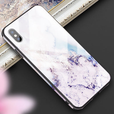 NALIA Hartglas Hülle kompatibel mit iPhone XS Max, Marmor Design Hard-Case aus 9H Tempered Glass & Silikon Bumper, Robuste Handyhülle Phone Cover Schutzhülle Handy-Tasche Gold Grau NALIA Protective Hülle