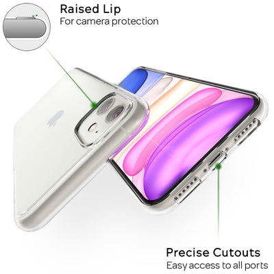 NALIA Transparente Silikonhülle für iPhone 11 – Anti-Gelb & Rutschfest – GLAZE (Handyhülle Kristallklar, Schlank & Stoßfest) – Marke aus Berlin Default Title NALIA Transparente Hülle