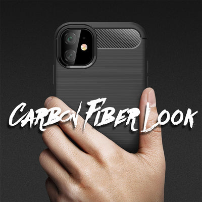 NALIA Design Case kompatibel mit Apple iPhone 11 Hülle, Karbon Optik Stylische Handyhülle Stoßfeste Silikon Schutzhülle, Dünne Handy-Tasche Phone Cover Bumper Soft Skin Etui Robust Schwarz NALIA Protective Hülle