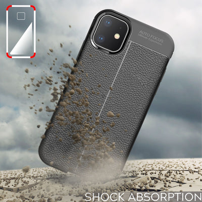 NALIA Leder-Optik Silikon Case für iPhone 11 – Griffig & Matt – BARRON Handyhülle (Anti-Fingerprint, Stoßfest & Robust) – Marke aus Berlin Default Title NALIA Protective Hülle