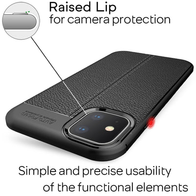 NALIA Leder-Optik Silikon Case für iPhone 11 – Griffig & Matt – BARRON Handyhülle (Anti-Fingerprint, Stoßfest & Robust) – Marke aus Berlin Default Title NALIA Protective Hülle