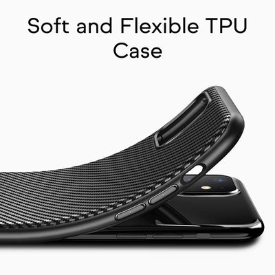 NALIA Hülle kompatibel mit iPhone 11, Carbon Look Handyhülle Ultra-Slim Silikon Case Backcover Dünn, Phone Schutzhülle Stoßfeste Handy-Tasche Bumper TPU Gummi Cover Skin Etui Kappe - Schwarz Default Title NALIA Protective Hülle