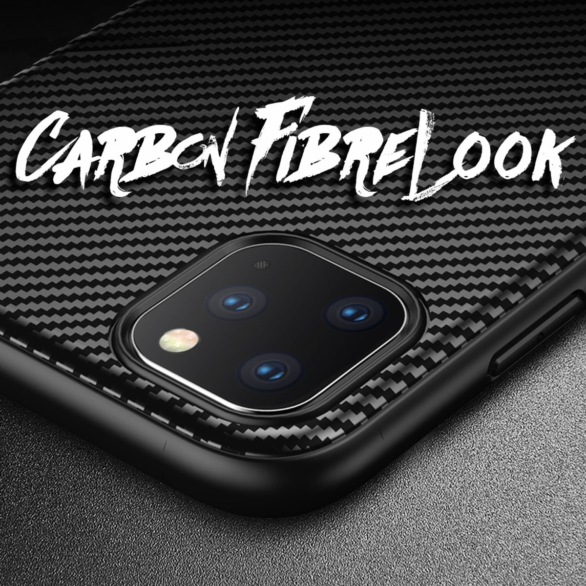 NALIA Hülle kompatibel mit iPhone 11 Pro, Carbon Look Handyhülle Ultra-Slim Silikon Case Backcover Dünn, Phone Schutzhülle Stoßfeste Handy-Tasche Bumper TPU Gummi Cover Skin Etui Kappe - Schwarz Default Title NALIA Protective Hülle