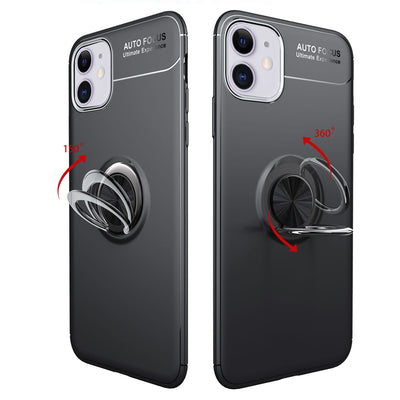 NALIA Ring Hülle kompatibel mit iPhone 11, Silikon Handyhülle mit 360 Grad Finger-Halter für magnetische KFZ-Halterung, Schutzhülle Cover Phone Case Handy-Tasche Etui Bumper NALIA Protective Hülle