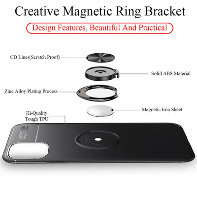 NALIA Ring Hülle kompatibel mit iPhone 11, Silikon Handyhülle mit 360 Grad Finger-Halter für magnetische KFZ-Halterung, Schutzhülle Cover Phone Case Handy-Tasche Etui Bumper NALIA Protective Hülle