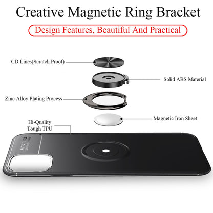 NALIA Ring Hülle für iPhone 11 Pro Max, Schutz Cover Magnetisch Silikon Case Schwarz NALIA Protective Hülle
