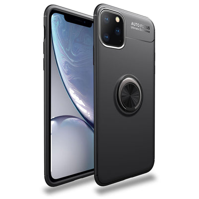 NALIA Ring Hülle kompatibel mit iPhone 11 Pro, Silikon Handyhülle mit 360 Grad Finger-Halter für magnetische KFZ-Halterung, Schutzhülle Cover Phone Case Handy-Tasche Etui Bumper Schwarz NALIA Protective Hülle