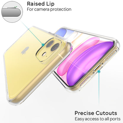 NALIA Handy Hülle für iPhone 11, Full-Cover Schutz Case Cover Tasche Bumper Transparent NALIA Transparente Hülle