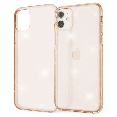 NALIA Glitzerhülle für iPhone 11 – Funkelndes Silikon Case – DAZZLIN (Transparent & Stoßfest) – Marke aus Berlin Gold NALIA Transparente Hülle