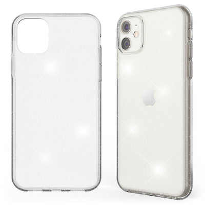 NALIA Glitzerhülle für iPhone 11 – Funkelndes Silikon Case – DAZZLIN (Transparent & Stoßfest) – Marke aus Berlin Transparent NALIA Transparente Hülle
