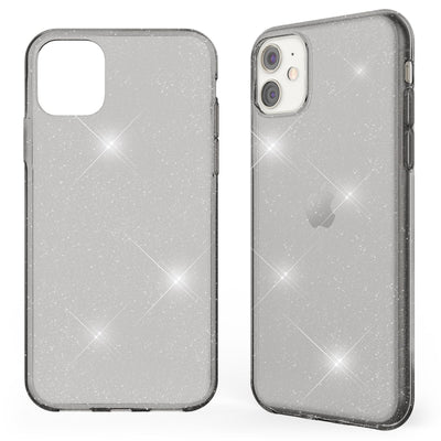 NALIA Glitzerhülle für iPhone 11 – Funkelndes Silikon Case – DAZZLIN (Transparent & Stoßfest) – Marke aus Berlin Schwarz NALIA Transparente Hülle
