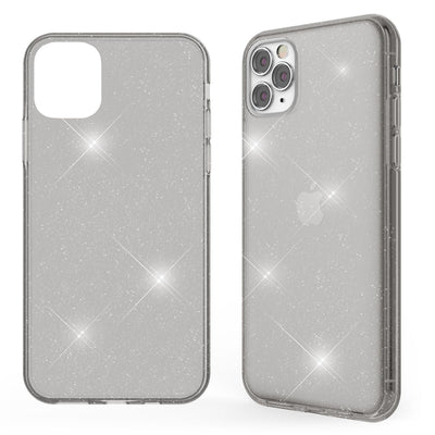 NALIA Glitzerhülle für iPhone 11 Pro Max – Funkelndes Silikon Case – DAZZLIN (Transparent & Stoßfest) – Marke aus Berlin Schwarz NALIA Transparente Hülle