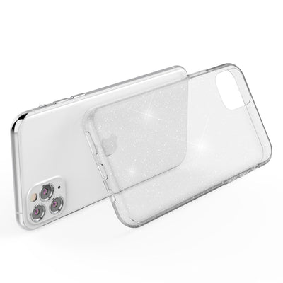 NALIA Glitzerhülle für iPhone 11 Pro Max – Funkelndes Silikon Case – DAZZLIN (Transparent & Stoßfest) – Marke aus Berlin Transparent NALIA Transparente Hülle