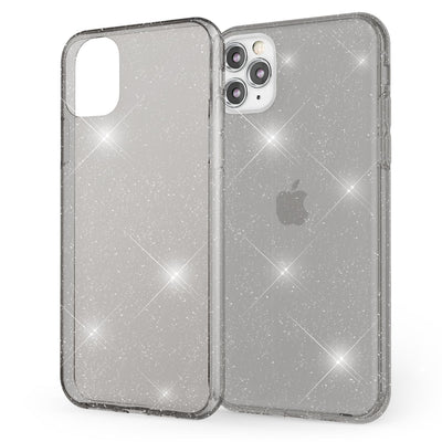 NALIA Glitzerhülle für iPhone 11 Pro – Funkelndes Silikon Case – DAZZLIN (Transparent & Stoßfest) – Marke aus Berlin Schwarz NALIA Transparente Hülle