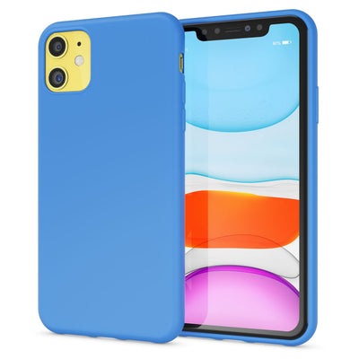 NALIA Neon Silikonhülle für iPhone 11 – Soft-Touch & Signal-Neon – NEONSHOCK (Matte Schutzhülle) – Marke aus Berlin Blau NALIA Neon Hülle