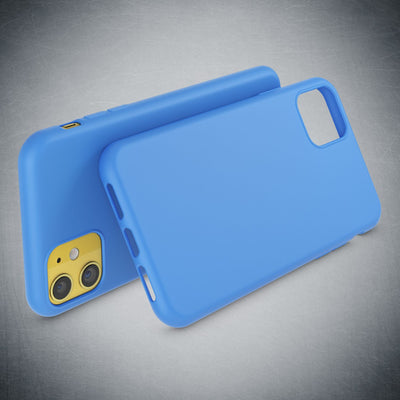 NALIA Neon Silikonhülle für iPhone 11 – Soft-Touch & Signal-Neon – NEONSHOCK (Matte Schutzhülle) – Marke aus Berlin Blau NALIA Neon Hülle