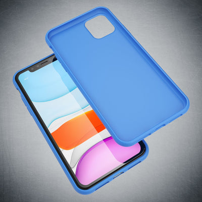 NALIA Neon Silikonhülle für iPhone 11 – Soft-Touch & Signal-Neon – NEONSHOCK (Matte Schutzhülle) – Marke aus Berlin Blau NALIA Neon Hülle