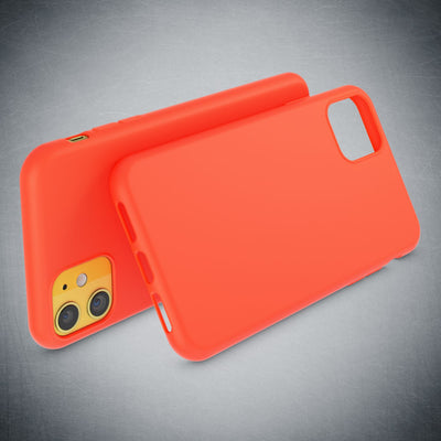 NALIA Neon Silikonhülle für iPhone 11 – Soft-Touch & Signal-Neon – NEONSHOCK (Matte Schutzhülle) – Marke aus Berlin Orange NALIA Neon Hülle