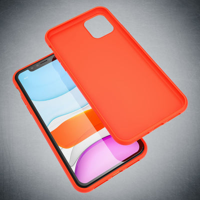 NALIA Neon Silikonhülle für iPhone 11 – Soft-Touch & Signal-Neon – NEONSHOCK (Matte Schutzhülle) – Marke aus Berlin Orange NALIA Neon Hülle