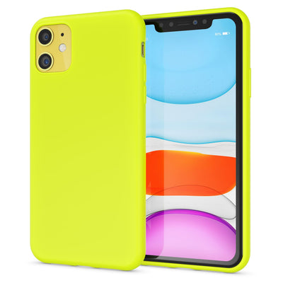 NALIA Neon Silikonhülle für iPhone 11 – Soft-Touch & Signal-Neon – NEONSHOCK (Matte Schutzhülle) – Marke aus Berlin Gelb NALIA Neon Hülle