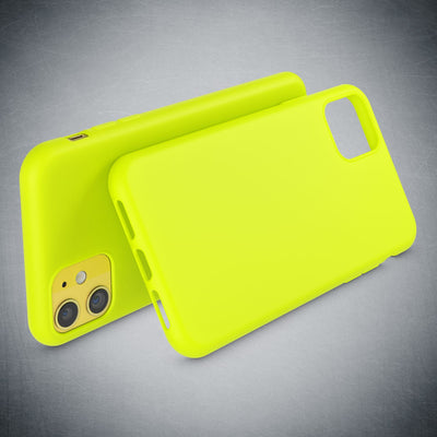 NALIA Neon Silikonhülle für iPhone 11 – Soft-Touch & Signal-Neon – NEONSHOCK (Matte Schutzhülle) – Marke aus Berlin Gelb NALIA Neon Hülle
