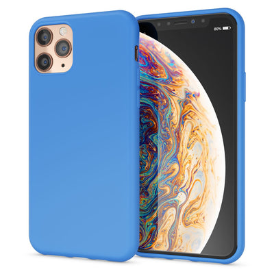 NALIA Neon Silikonhülle für iPhone 11 Pro Max – Soft-Touch & Signal-Neon – NEONSHOCK (Matte Schutzhülle) – Marke aus Berlin Blau NALIA Protective Hülle
