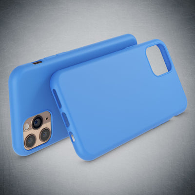 NALIA Neon Silikonhülle für iPhone 11 Pro Max – Soft-Touch & Signal-Neon – NEONSHOCK (Matte Schutzhülle) – Marke aus Berlin Blau NALIA Protective Hülle