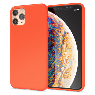 NALIA Neon Silikonhülle für iPhone 11 Pro Max – Soft-Touch & Signal-Neon – NEONSHOCK (Matte Schutzhülle) – Marke aus Berlin Orange NALIA Protective Hülle