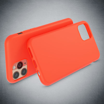 NALIA Neon Silikonhülle für iPhone 11 Pro Max – Soft-Touch & Signal-Neon – NEONSHOCK (Matte Schutzhülle) – Marke aus Berlin Orange NALIA Protective Hülle