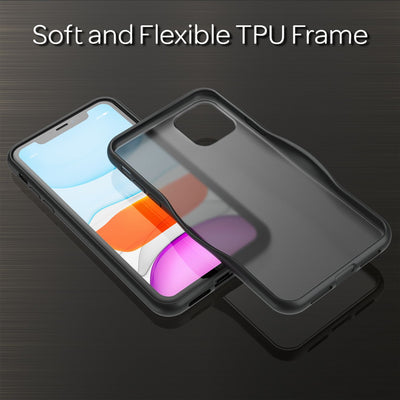 NALIA Matte Hülle für iPhone 11 – Kein Vergilben & Anti-Fingerabdruck – SUMMIT (Semi-Transparent & Schwarzer Rahmen) – Marke aus Berlin Default Title NALIA Protective Hülle