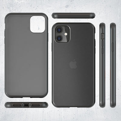 NALIA Matte Hülle für iPhone 11 – Kein Vergilben & Anti-Fingerabdruck – SUMMIT (Semi-Transparent & Schwarzer Rahmen) – Marke aus Berlin Default Title NALIA Protective Hülle