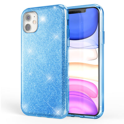 NALIA Glitzerhülle für iPhone 11 – Funkelnder Glitzer-Look & Grip – SHINEPOP (Silikon Case) – Marke aus Berlin Türkis NALIA Protective Hülle
