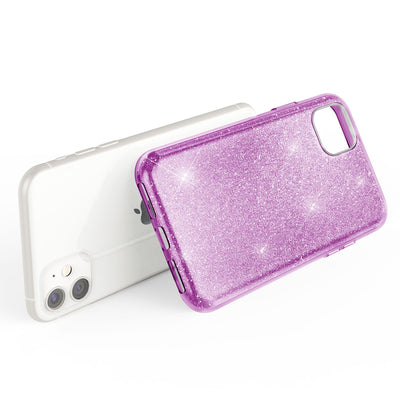 NALIA Glitzerhülle für iPhone 11 – Funkelnder Glitzer-Look & Grip – SHINEPOP (Silikon Case) – Marke aus Berlin Lila NALIA Protective Hülle