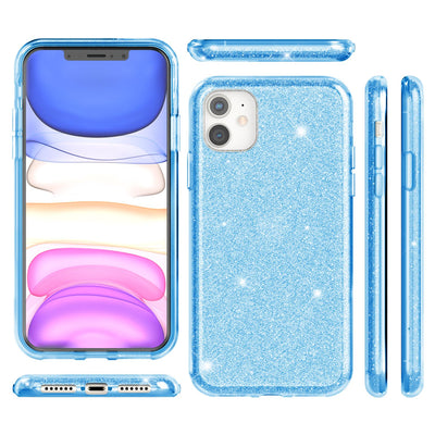 NALIA Glitzerhülle für iPhone 11 – Funkelnder Glitzer-Look & Grip – SHINEPOP (Silikon Case) – Marke aus Berlin Türkis NALIA Protective Hülle