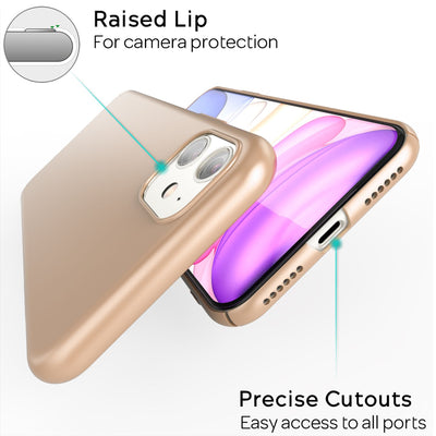 NALIA Ultra Slim Hardcase für iPhone 11 – Anti-Fingerabdruck & 0.5mm Dünn – PUREFIT (Matt & Leicht) – Marke aus Berlin Gold NALIA SlimFit Hülle