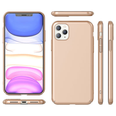 NALIA Ultra Slim Hardcase für iPhone 11 – Anti-Fingerabdruck & 0.5mm Dünn – PUREFIT (Matt & Leicht) – Marke aus Berlin Gold NALIA SlimFit Hülle